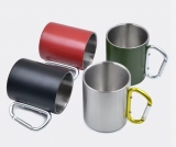 Stainless Steel Cup With Carabiner Handle